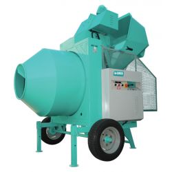 BIO400 site cement mixer and digger trailer