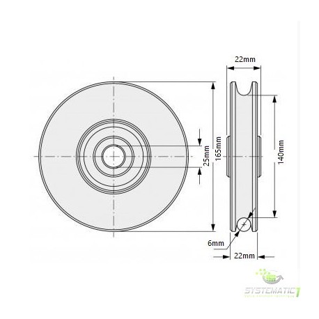 Poulie plastique pour câble de distribution