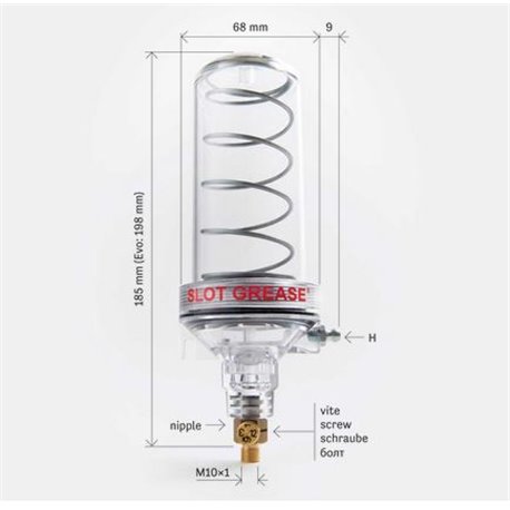 Graisseur automatique rechargeable 200ml ressort fort