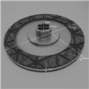 Brake disc, 2-sided, fluted, 6 teeth
