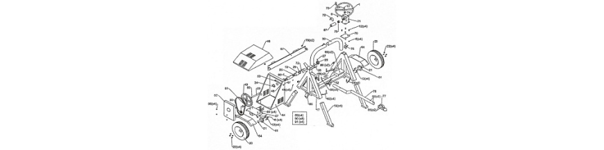 Parts of cement mixers